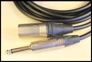 JACKMale XLR
UNBALANCED INNIE
CANARE Star Quad Cable with One Tip Sleeve 1/4 inch, One Male XLR Neutrik X series.
Commonly used to link balanced and unbalanced devices.
Un-Balanced Audio
