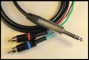 L,R SPLITTRS-2xRCA MALE
This Cable splits a stereo TRS jack signal (like a headphone or Stereo Send / Return) to 2 unbalanced RCA MALE connectors. Made from Neutrik X series and Canare Star Quad. Commonly used to record from Headphone outputs and to split Monitor Outputs to Left / Right. 
