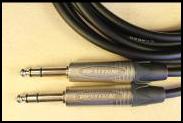 TRSTRS
BALANCED LINK
CANARE Star Quad Cable with Two Tip Ring Sleeve 1/4 inch  Neutrik X series.
Commonly used to link balanced devices.
Balanced Audio
