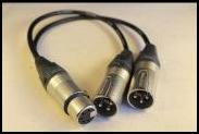 WHY SPLIT Female XLR2xMale XLR
This Cable splits or combines a mono balanced  or stereo unbalanced signal from the Female XLR end to Two Male XLR ends. Made from Neutrik X series and Canare Star Quad. Commonly used to split a balanced output.
