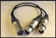 LR SPLIT 5 pin Male XLR 2x 3 pin Female XLR

This Cable splits a 5 pin Male XLR signal (like pro video camera input) to Two Balanced Female XLR L/R connectors. Made from Neutrik X series and Canare Star Quad. Reliable!

